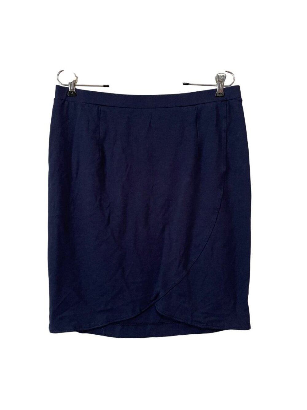 Maurices Navy Blue Pencil Skirt Large Rayon/Spandex Blend Womens Casual Wear
